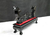 Black & Red Wooden Dragon Sword Shelf - Wudang Store