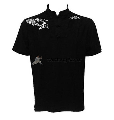 Black Short Sleeve Martial Arts T-Shirt - Wudang Store
