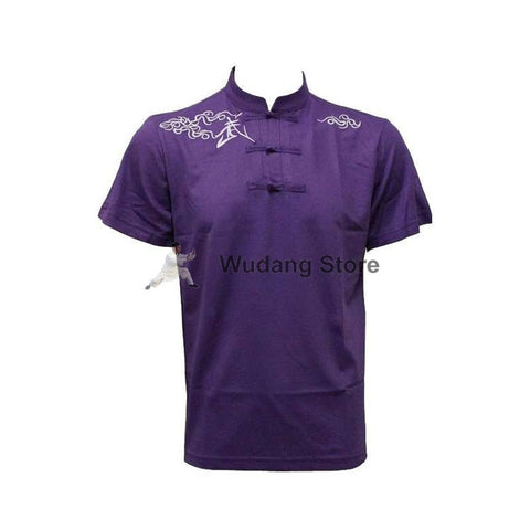 Purple Short Sleeve Martial Arts T-Shirt - Wudang Store
