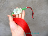 Decorative Chinese Hand-Carved Jade Stone Red Tai Chi Sword Tassel - Wudang Store