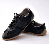 black leather kung fu shoes