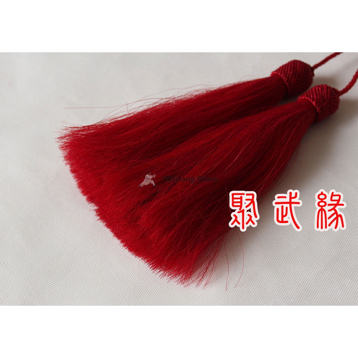 Hand-Woven Real Horse Hair Red Sword Tassel - Wudang Store