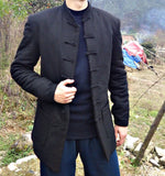 100% Sheep Wool Light Grey Wudang Kung Fu Jacket