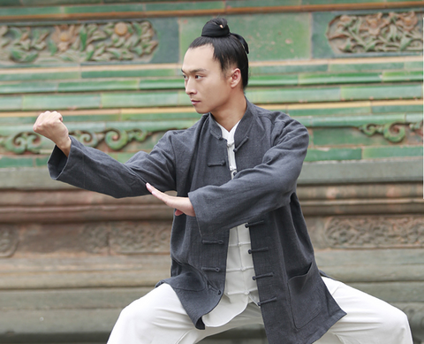 Handmade Thick Linen Coarse Wudang Kung Fu Jacket – Many Colors