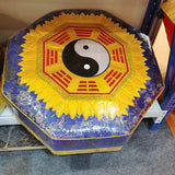 Wooden Blue Bagua Taoist Kneeling Stool