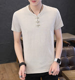 Casual Men´s Short Sleeved Tai Chi T-Shirt 4 Colors