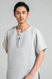 Short Sleeved Summer Tai Chi Shirt with Frog Button