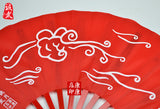 Martial Arts Performance Tai Chi Fan Wudang Clouds Red