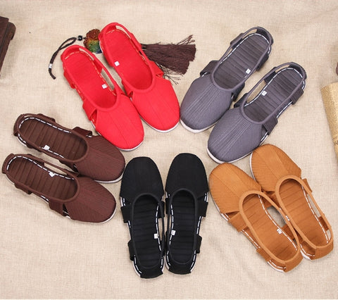 Old Craftmanship Thousand Layer Bottom Shaolin Monk Kung Fu Sandals 7 Colors