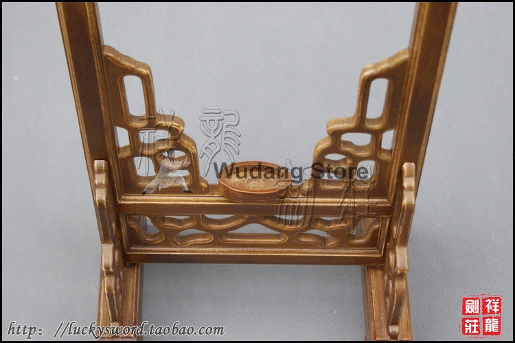 Wooden Brown High Weapon Rack - Wudang Store
