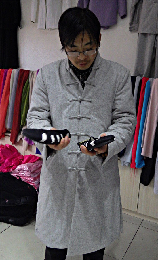 100 Sheep Wool Light Grey Wudang Winter Coat