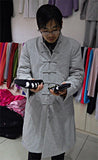 100% Sheep Wool Light Grey Wudang Winter Coat - Wudang Store