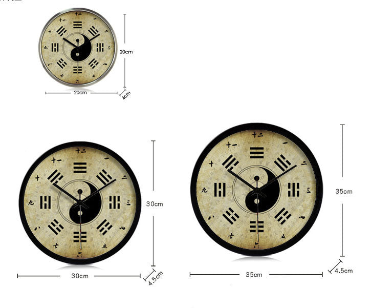 Bagua Wall Clock [3 Sizes] - Wudang Store