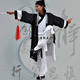 White Wudang Taoist Uniform with Black Overcoat