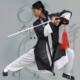 White Wudang Taoist Uniform with Black Overcoat