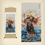 Xuanwu Taoist God Wall Decoration, Daoist Zhenwu Wall Roll, Silk Scroll Taoist Gods Portrait, Xuantian Emperor Wall Painting