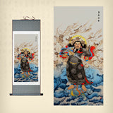 Xuanwu Taoist God Wall Decoration, Daoist Zhenwu Wall Roll, Silk Scroll Taoist Gods Portrait, Xuantian Emperor Wall Painting