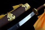Chinese Kung Fu Dao Handmade Golden Dragon Fittings Semi-Flexible Blade - Wudang Store