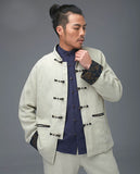 Casual White Tai Chi Jacket with Traditional Pankou Buttons - Wudang Store