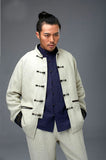 Casual White Tai Chi Jacket with Traditional Pankou Buttons - Wudang Store