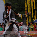 Black and White Wudang School Uniform with Overcoat