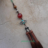 Brown Tai Chi Sword Tassel with Beads - Wudang Store