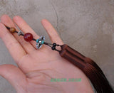 Brown Tai Chi Sword Tassel with Beads - Wudang Store