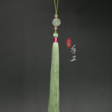 Natural Jade Sword Tassel with Round Stone 3 Colors - Wudang Store