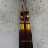 Brown Extra Long Tai Chi Sword Tassel with Tiger Eye Beads - Wudang Store