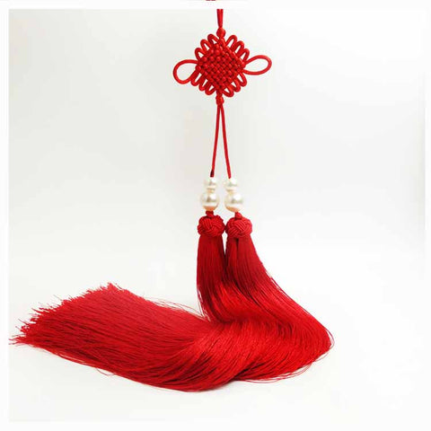 Traditional Red Sword Tassel with Chinese Good Luck Knot - Wudang Store