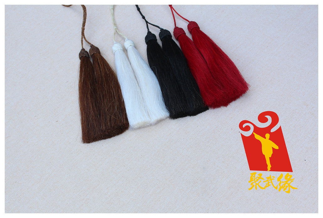 Hand-Woven Real Horse Hair Red Sword Tassel - Wudang Store