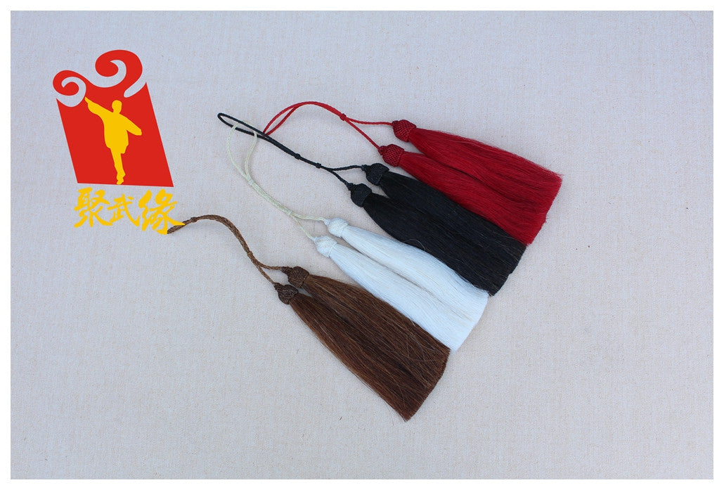 Hand-Woven Real Horse Hair Red Sword Tassel - Wudang Store