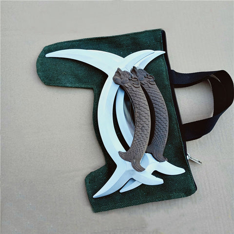 Meridian Mandarin Duck Deer Horns Bagua Ziwu with Dragon Carvings