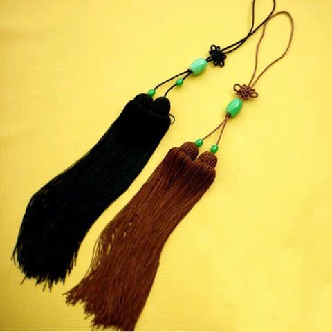 Classical Double Sword Tassel with Beads 2 Colors - Wudang Store