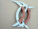 Meridian Mandarin Duck Deer Horns Bagua Ziwu with Dragon Carvings