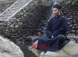 Wudang Winter Coat Overlap Collar with Traditional Sword Ropes - Wudang Store