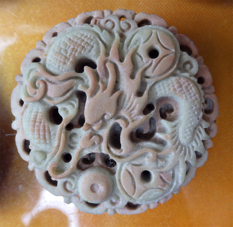 Chinese Dragon Pendant of Sandstone - Wudang Store