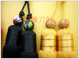 Classical Sword Double Tassel with Turquoise Imitation Beads 4 Colors - Wudang Store