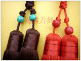 Classical Sword Double Tassel with Turquoise Imitation Beads 4 Colors - Wudang Store