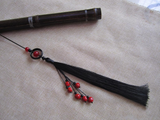 Black Ancient Sword Tassel with Natural Agate & Onyx - Wudang Store