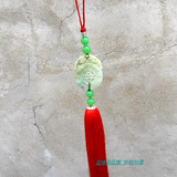 Decorative Chinese Hand-Carved Jade Stone Red Tai Chi Sword Tassel - Wudang Store