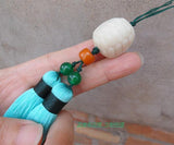 Turquoise Tai Chi Jian Tassel with Agate Stone Chinese Turtle - Wudang Store