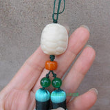 Turquoise Tai Chi Jian Tassel with Agate Stone Chinese Turtle - Wudang Store