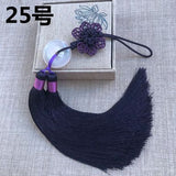 Natural Stone Chinese Tai Chi Sword Tassel - Multicolor