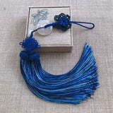 Natural Stone Chinese Tai Chi Sword Tassel - Multicolor