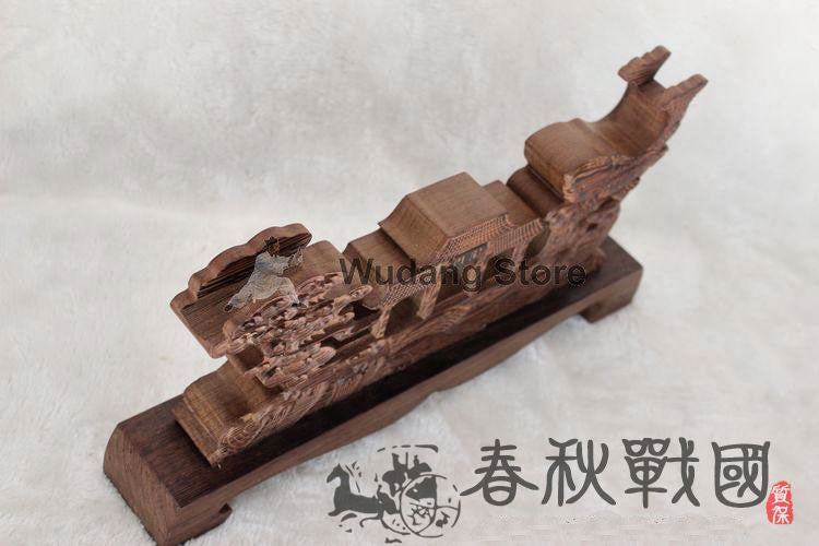 "Fish Temple" Heavy Rosewood Sword Rack - Wudang Store