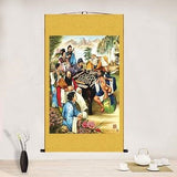 Eight Immortals Portrait, Taoist 8 Immortals Painting, Daoist Eight Immortal Wall Roll, Wudang Saints Wall Scroll