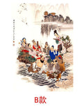 Eight Immortals Portrait, Taoist 8 Immortals Painting, Daoist Eight Immortal Wall Roll, Wudang Saints Wall Scroll