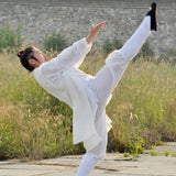 White Taoist Uniform with Overcoat