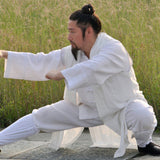 White Taoist Uniform with Overcoat